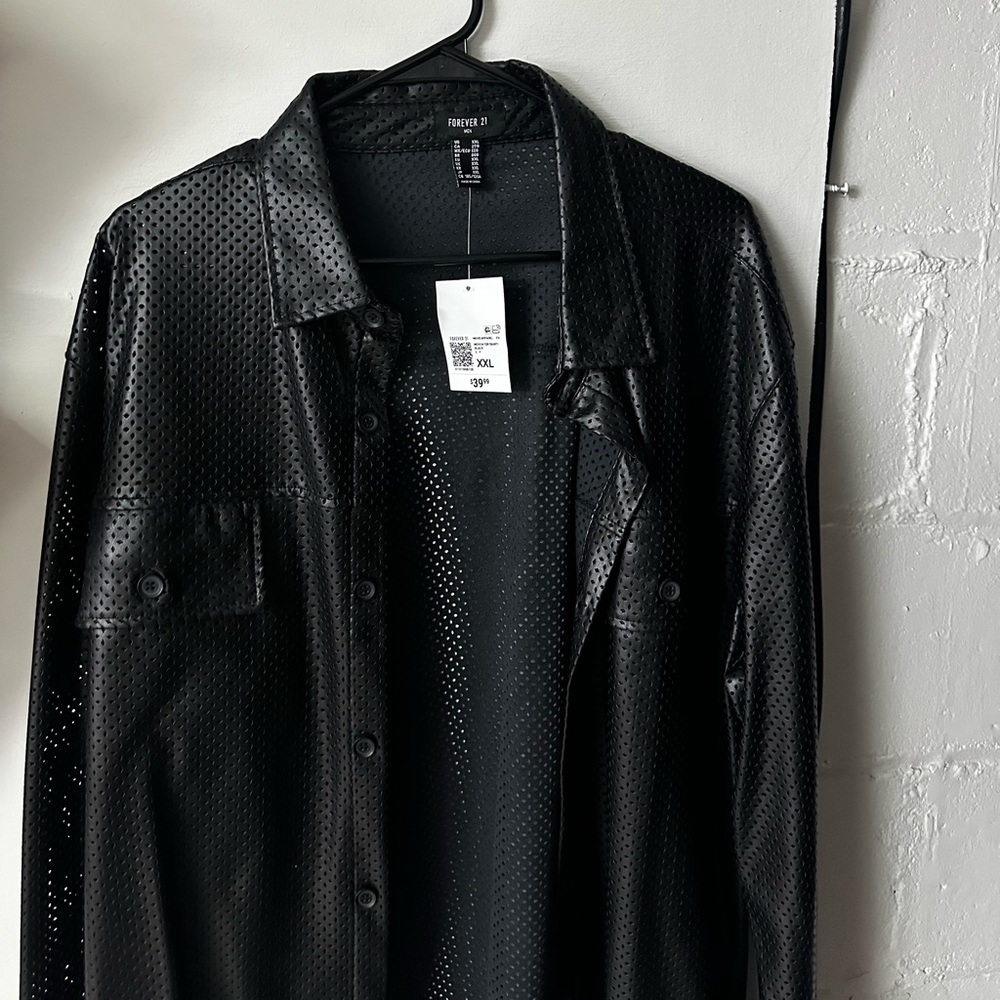 Forever 21 faux leather shirt